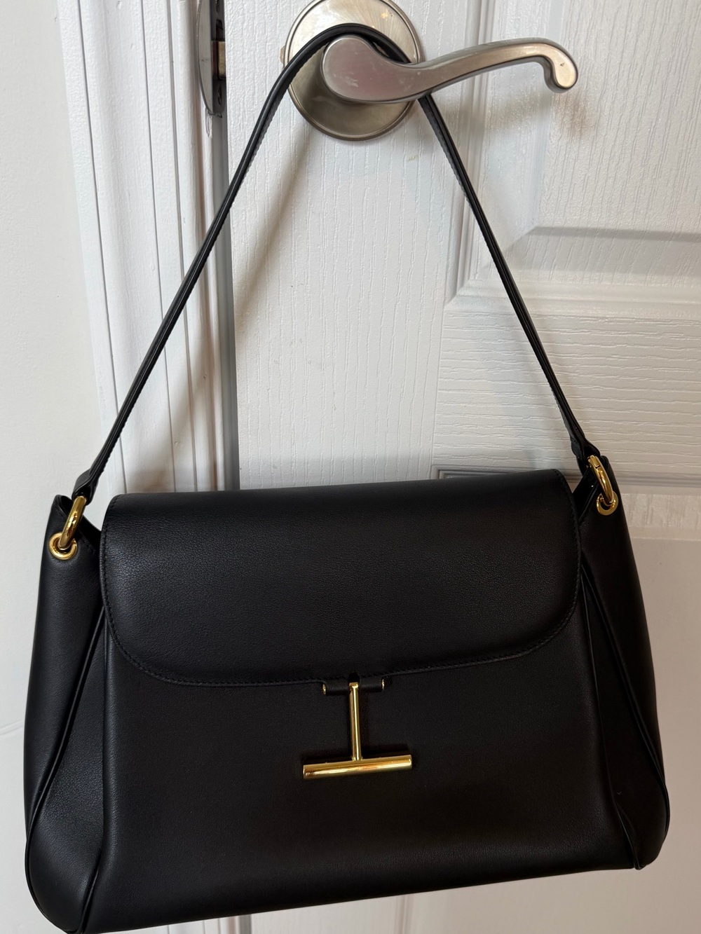 Tom Ford Tara Black Medium Shoulder Purse